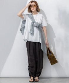 23区 【接触冷感/洗える】フィブリルツイル シャーリング パンツ