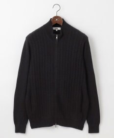 JOSEPH ABBOUD 【洗える・カシミヤブレンド】カシミヤブレンド ハイネック ジップ  カーディガン