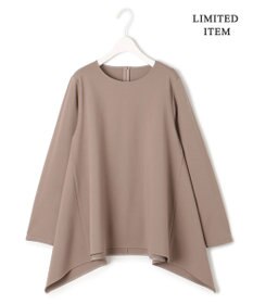 ICB L 【WEB限定・洗える】ヴィスコースストレッチポンチ イレギュラーヘムプルオーバー