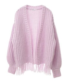 CRAFT STANDARD BOUTIQUE 洗える/フリンジニットカーディガン