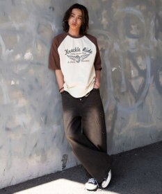 WEGO 【ユニセックス着用ITEM/MLサイズ展開】ヴィンテージライクラグラングラフィックT（SS）