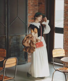 #Newans 【前後着用可能】【高山都さんコラボ】ビッグカラー２WAYブラウス