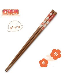 Mother garden しろたん 木製箸 21㎝《紅梅柄》