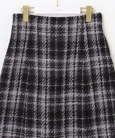 ANY SIS S ファジーチェック ミニスカート