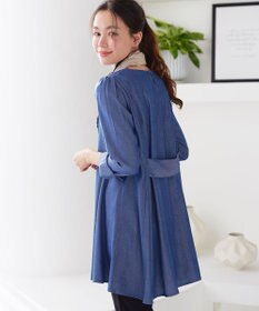 Tiaclasse L 【おのののかさん着用】半袖＆七分袖選べる袖丈バックフレアチュニック