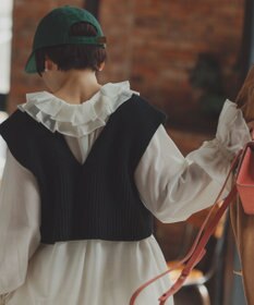 #Newans 【前後着用可能】【高山都さんコラボ】ビッグカラー２WAYブラウス