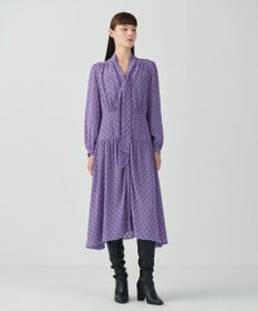 GRACE CONTINENTAL ドットラメジャガードドレス