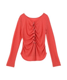 earth music&ecology 【予約】シアーワッフルタックボタントップス