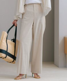 23区 【CLASSY.6月号掲載/洗える】リネンレーヨンストレッチ ワイドパンツ