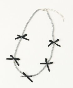 WEGO Lビーズサテンリボンネックレス