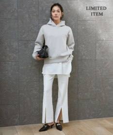 ICB 【WEB限定・洗える】キュプラハイパワーストレッチ セミフレアパンツ