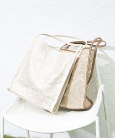 Green Parks ａｎｄｍｉｋｋａパイピング箔雑材トートバック