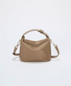 TOPKAPI 【TREASURE TOPKAPI】ナイロン レザーコンビ ハンドルオープン ミニ ショルダーバッグ