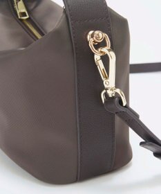 TOPKAPI 【TREASURE TOPKAPI】ナイロン レザーコンビ ハンドルオープン ミニ ショルダーバッグ