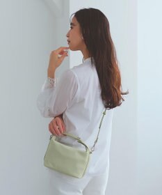 TOPKAPI 【TREASURE TOPKAPI】ナイロン レザーコンビ ハンドルオープン ミニ ショルダーバッグ