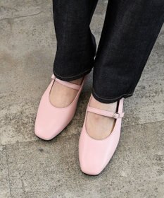 Pointer 日本製 本革ストラップ付きパンプス