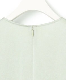 ICB L 【WEB限定・洗える】サテンクレープ Tブラウス