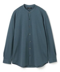 JOSEPH HOMME ウールツイストジャージー　バンドカラーシャツ