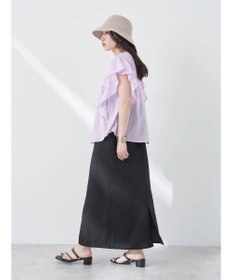 earth music&ecology コットンボイルフリルブラウス