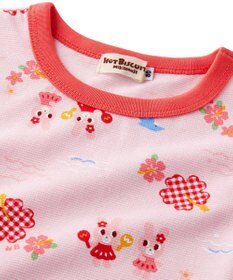 MIKI HOUSE HOT BISCUITS 【80-120cm】 リゾートキャビット 腹巻き付き タック天竺素材 半袖パジャマ