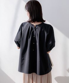 組曲 【先行予約・前後着用可】ソフトサッカーラグランスリーブ ブラウス