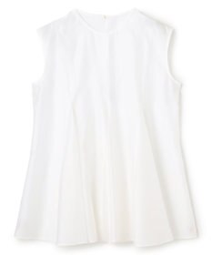 BEIGE， AMARYLLIS / シアー 切り替えフレアブラウス