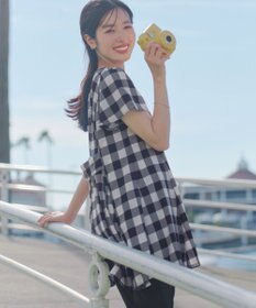 Tiaclasse L 【おのののかさん着用】半袖＆七分袖選べる袖丈バックフレアチュニック