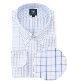 J.PRESS MEN 【KING SIZE】【PREMIUM PLEATS / 形態安定】タッタソールチェック ドレスシャツ / B.D.