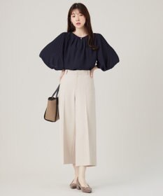 ANY SIS L 【洗える】プリーツスリーブ ブラウス