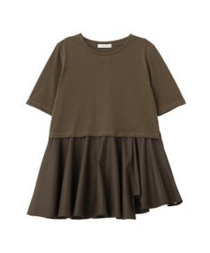 Green Parks 異素材ドッキングペプラムプルオーバー