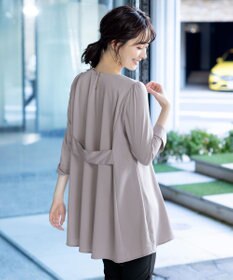 Tiaclasse L 【おのののかさん着用】半袖＆七分袖選べる袖丈バックフレアチュニック