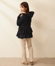 OP／FILA 【ocean pacific】フェイスガード付き バックフリル ラッシュガードパーカー