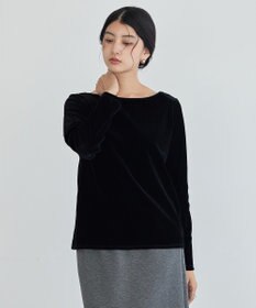 YECCA VECCA 長袖ベロアトップス