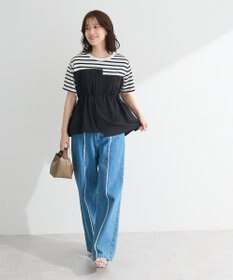 Green Parks ビスチェドッキングドロスト５分袖プルオーバー