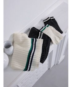 Green Parks ＳＥＴ２点　ボーダーニットマフラー＋手袋