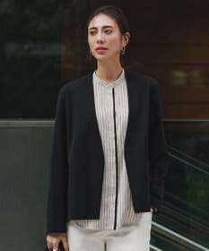 ICB ナイロンストレッチポンチ ノーカラージャケット