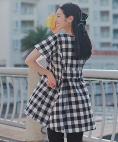 Tiaclasse L 【おのののかさん着用】半袖＆七分袖選べる袖丈バックフレアチュニック