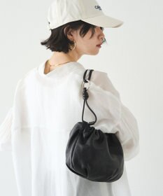 russet レザー巾着4WAYショルダーバッグ(CE-1454)