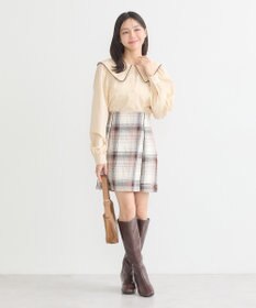 earth music&ecology 配色ピコレースブラウス