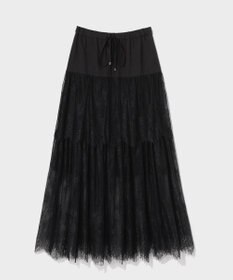 GRACE CONTINENTAL レース切替ティアードスカート