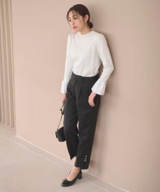 Feroux 【洗える】パールポイントテーパード パンツ