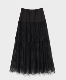 GRACE CONTINENTAL レース切替ティアードスカート