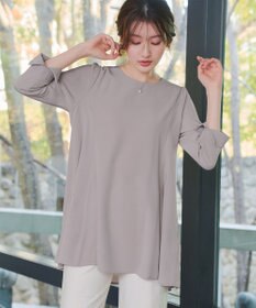 Tiaclasse 【おのののかさん着用】半袖＆七分袖選べる袖丈バックフレアチュニック