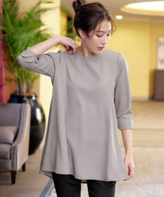 Tiaclasse L 【おのののかさん着用】半袖＆七分袖選べる袖丈バックフレアチュニック