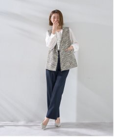 YECCA VECCA サイドベルテッドハイウエストパンツ