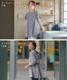 Tiaclasse L 【おのののかさん着用】半袖＆七分袖選べる袖丈バックフレアチュニック