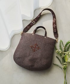russet スリム2WAYトートバッグ <ナイロンラフィア>(CE-1717-WEB)