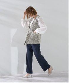 YECCA VECCA サイドベルテッドハイウエストパンツ