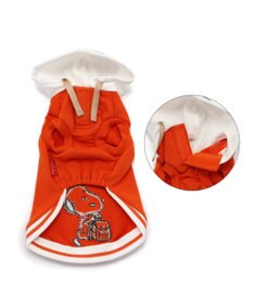 PET PARADISE スヌーピーおでかけ柄 パーカー  《オレンジ》小型犬