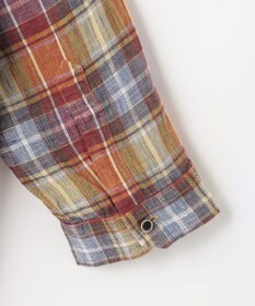 JOSEPH ABBOUD 【キングサイズ・アルビニリネン】チェック七分袖シャツ